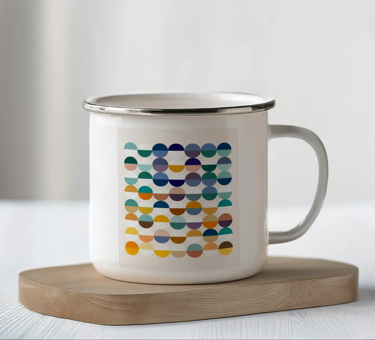 Halb leer oder halb voll Emaille Tasse von 83oranges