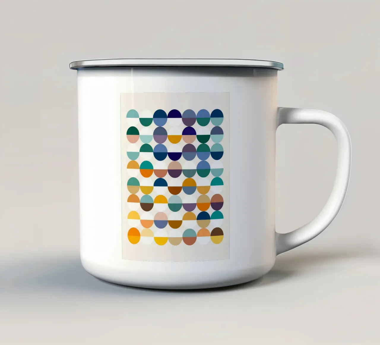 Halb leer oder halb voll Emaille Tasse von 83oranges