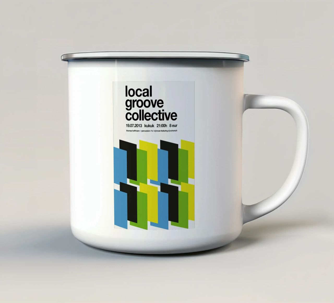Local Groove Collective tazza in smalto da Stephan Kochs
