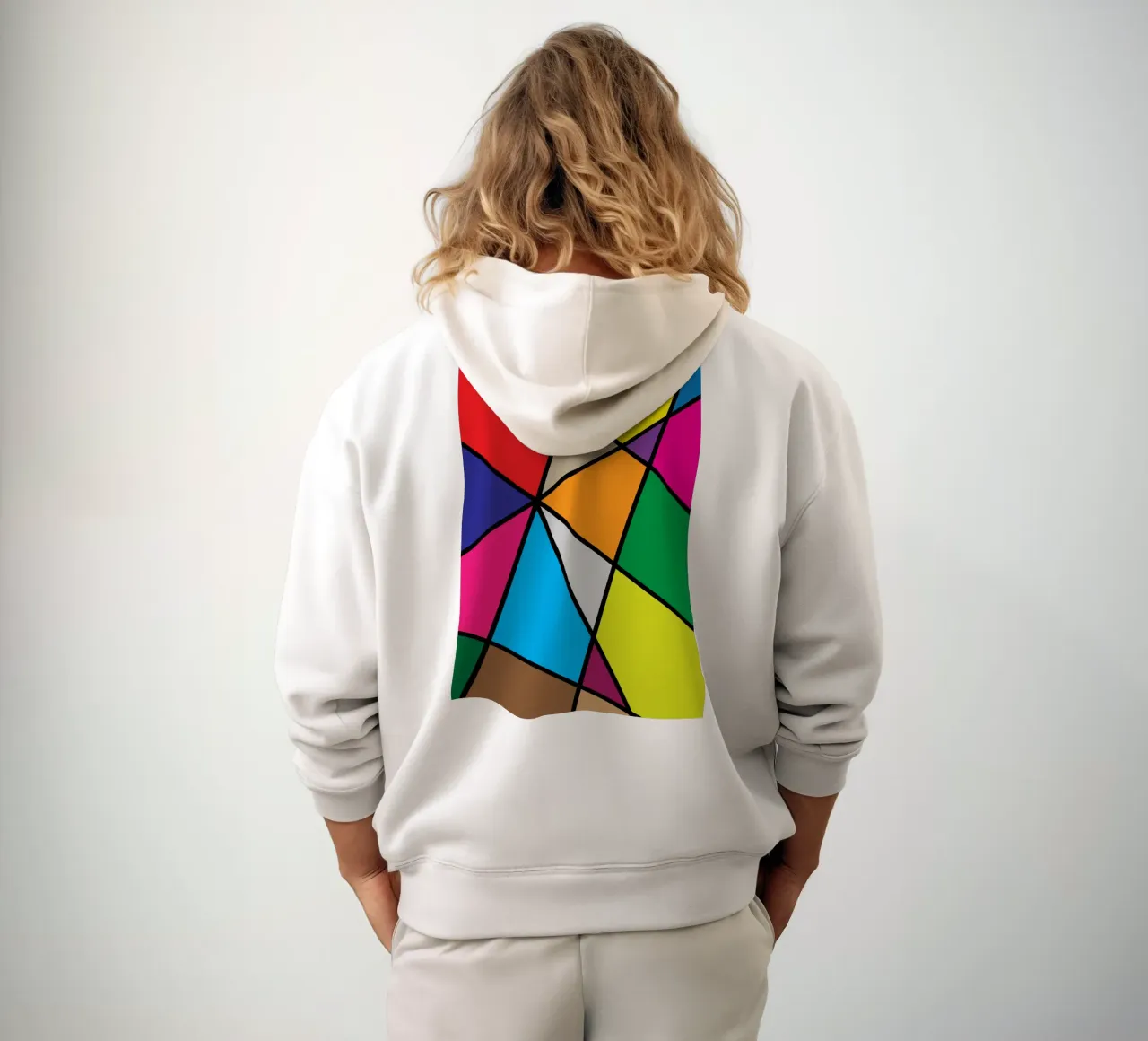 puzzle color pallette felpa con cappuccio da boeboe