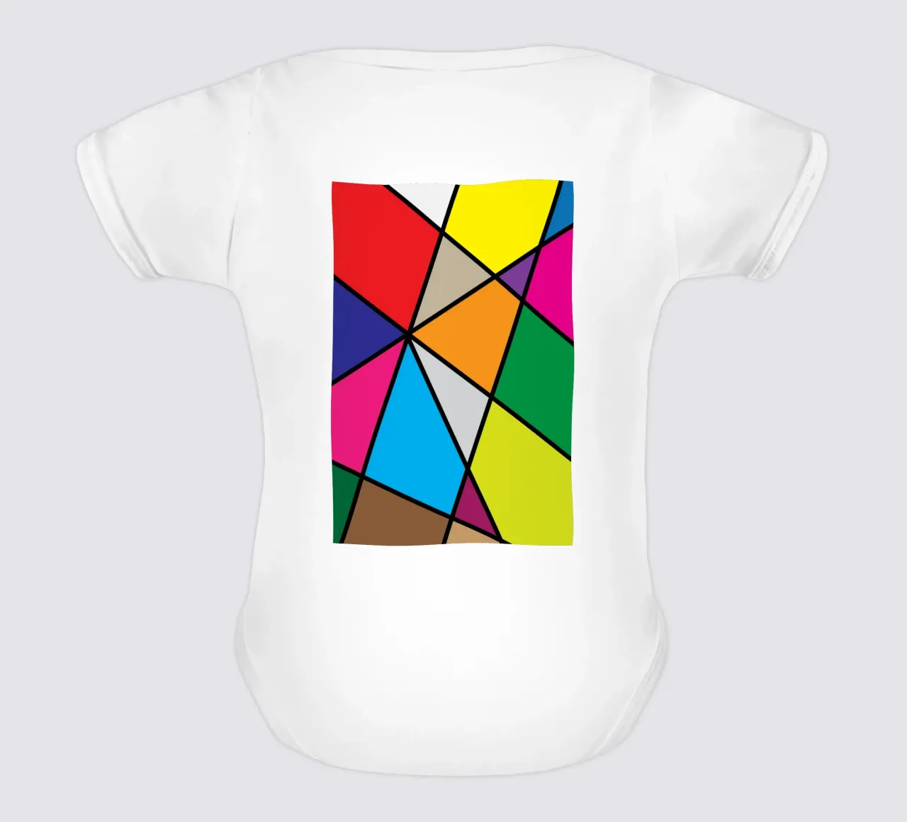 puzzle color pallette body neonato maniche corte da boeboe