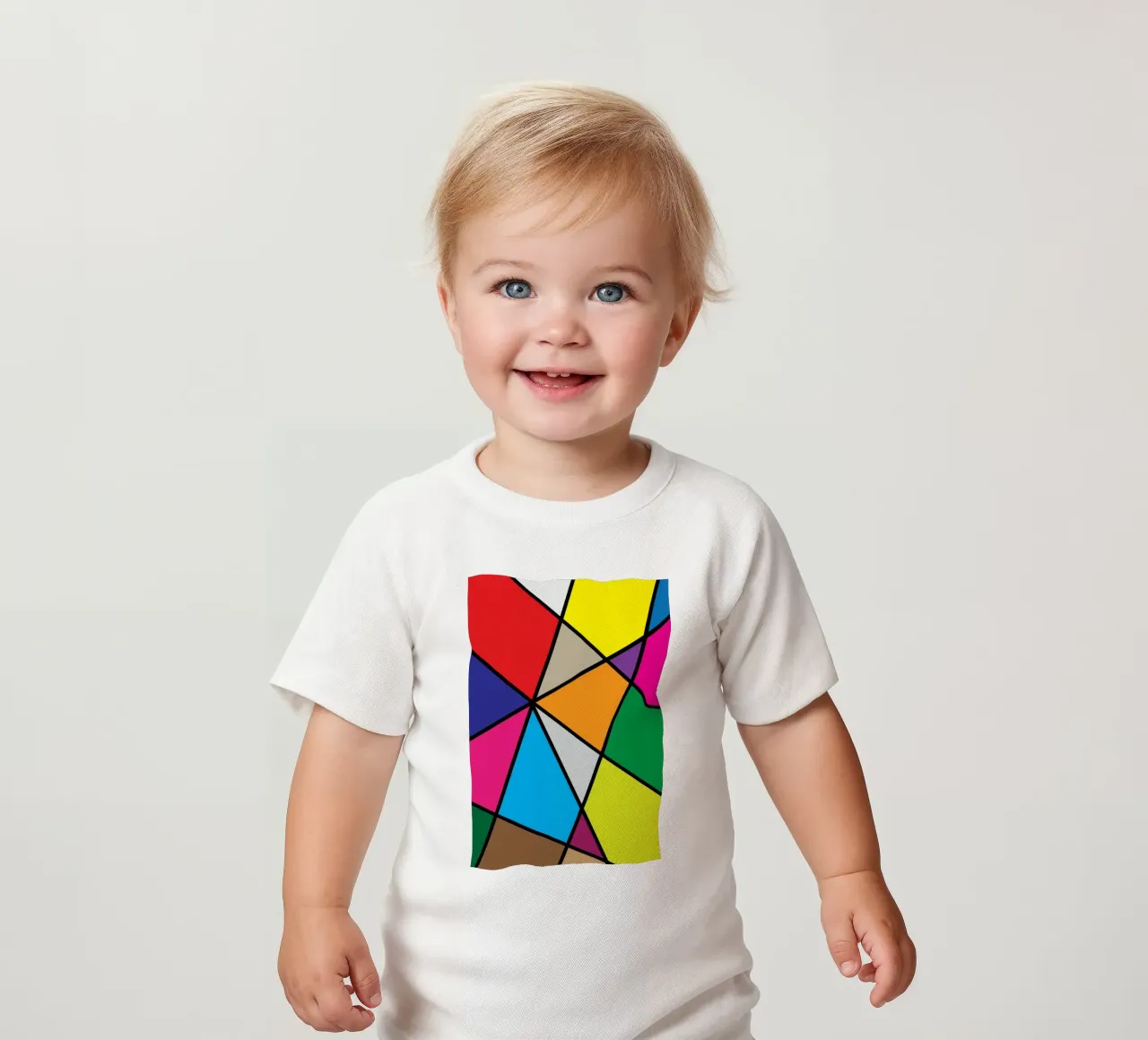 puzzle color pallette maglietta neonato da boeboe