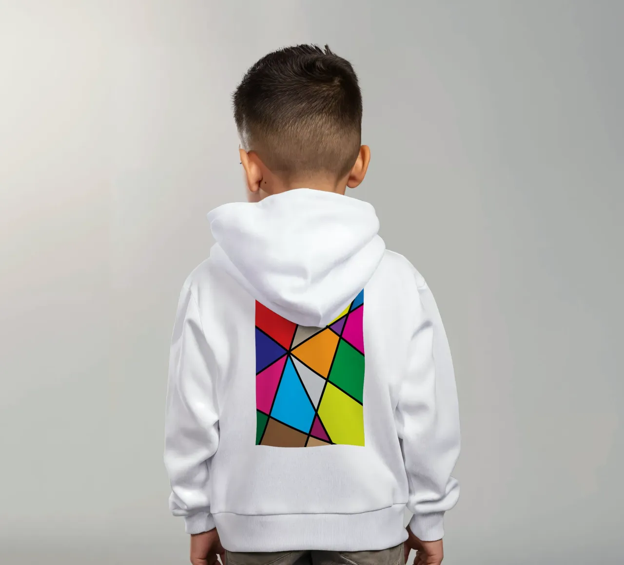 puzzle color pallette felpa bambino con cappuccio da boeboe