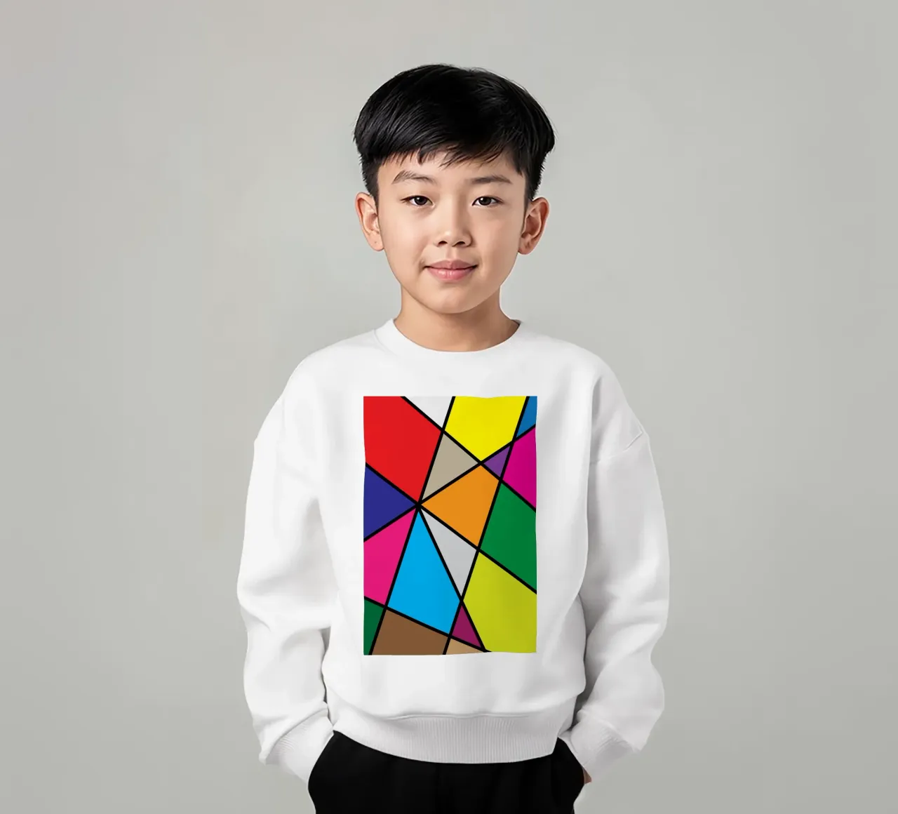 puzzle color pallette felpa bambino da boeboe