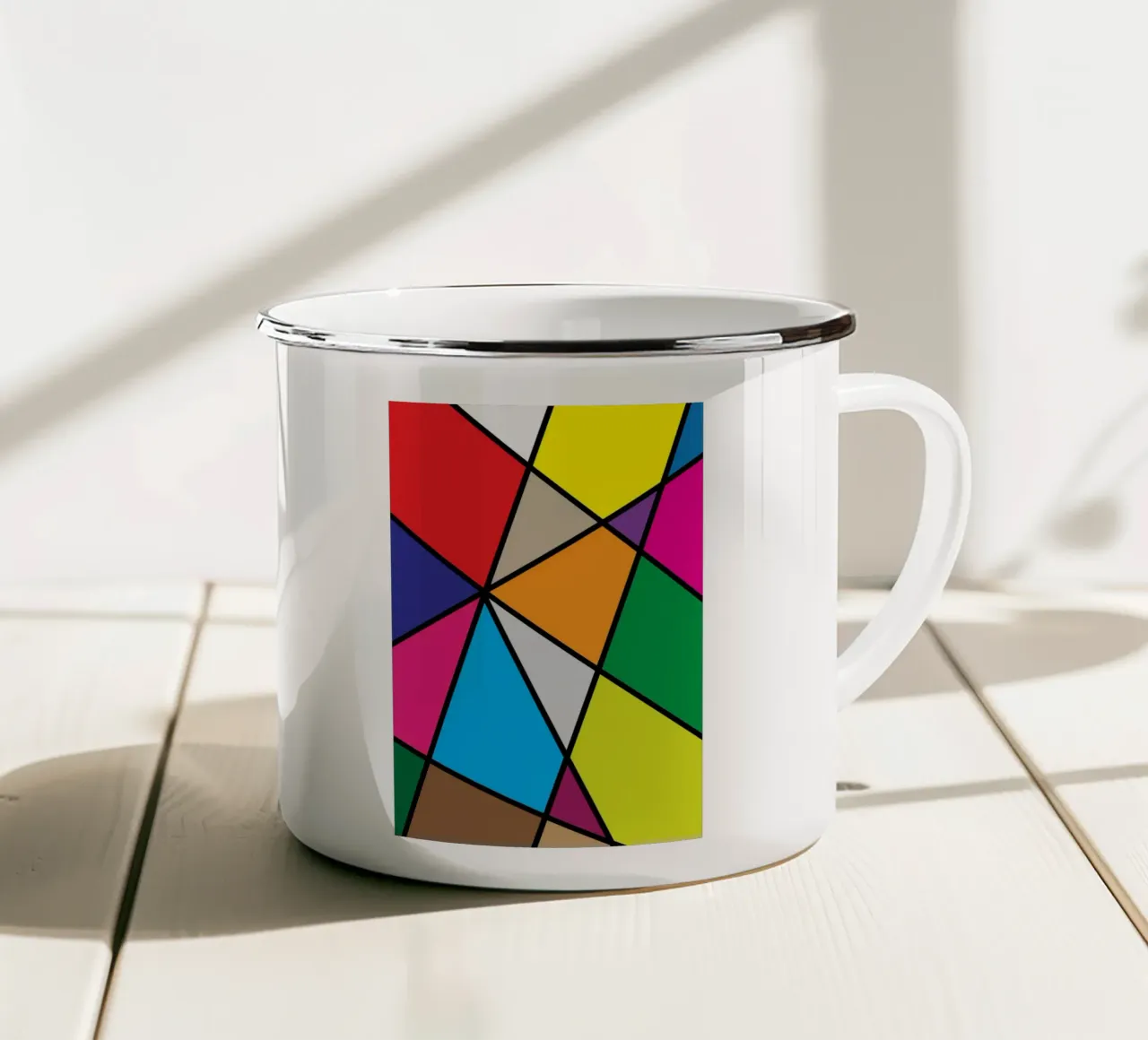 puzzle color pallette tazza in smalto da boeboe