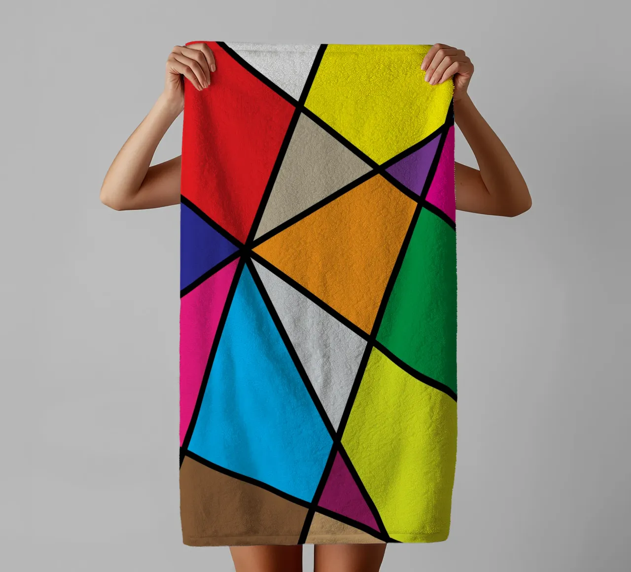 puzzle color pallette asciugamano da bagno da boeboe