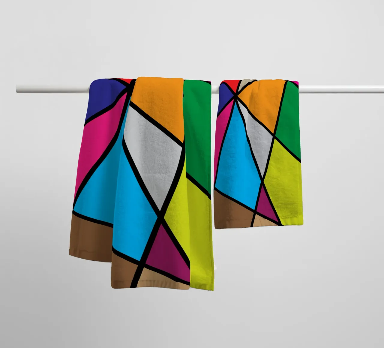 puzzle color pallette asciugamano da bagno da boeboe