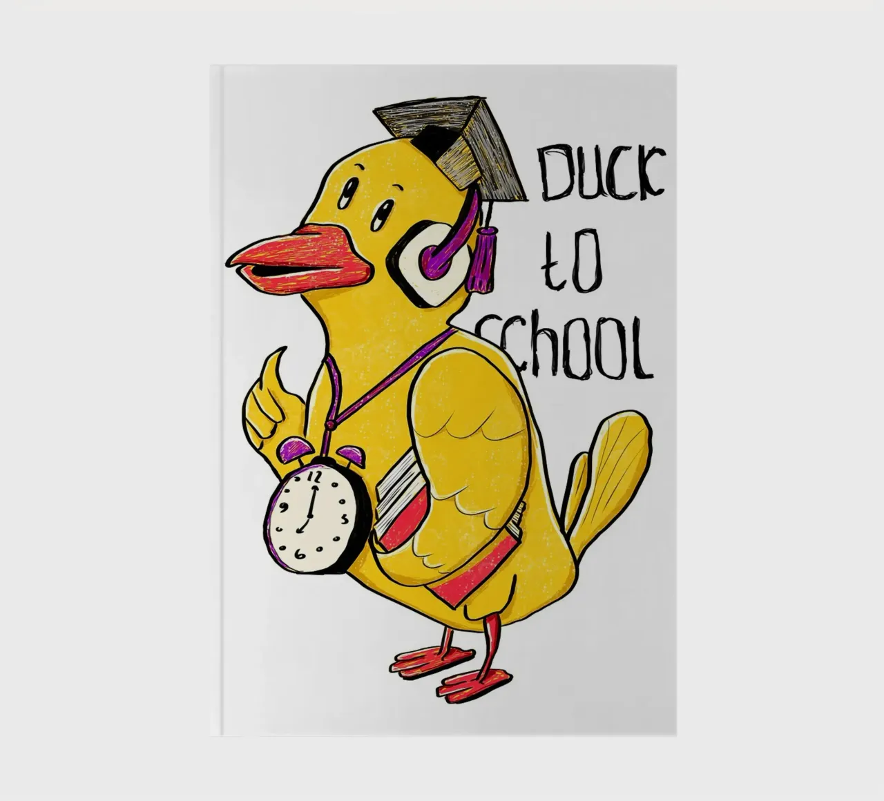 duck to work art notebook by bazi