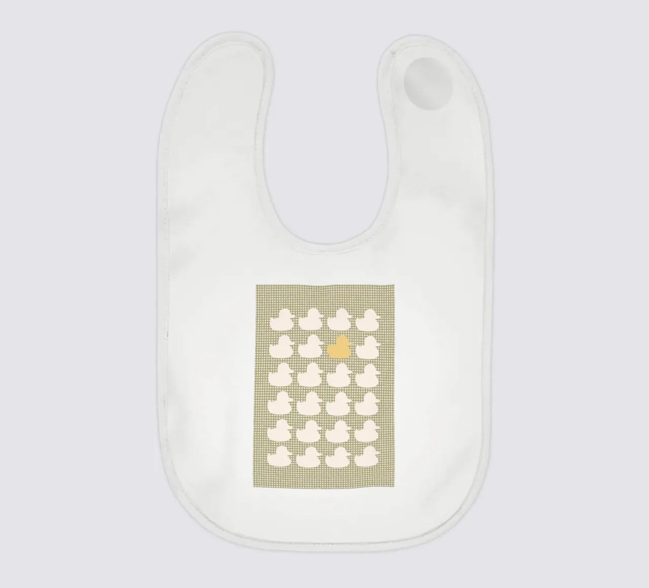 Modello di anatra con un'anatra d'oro bavaglino da bazi