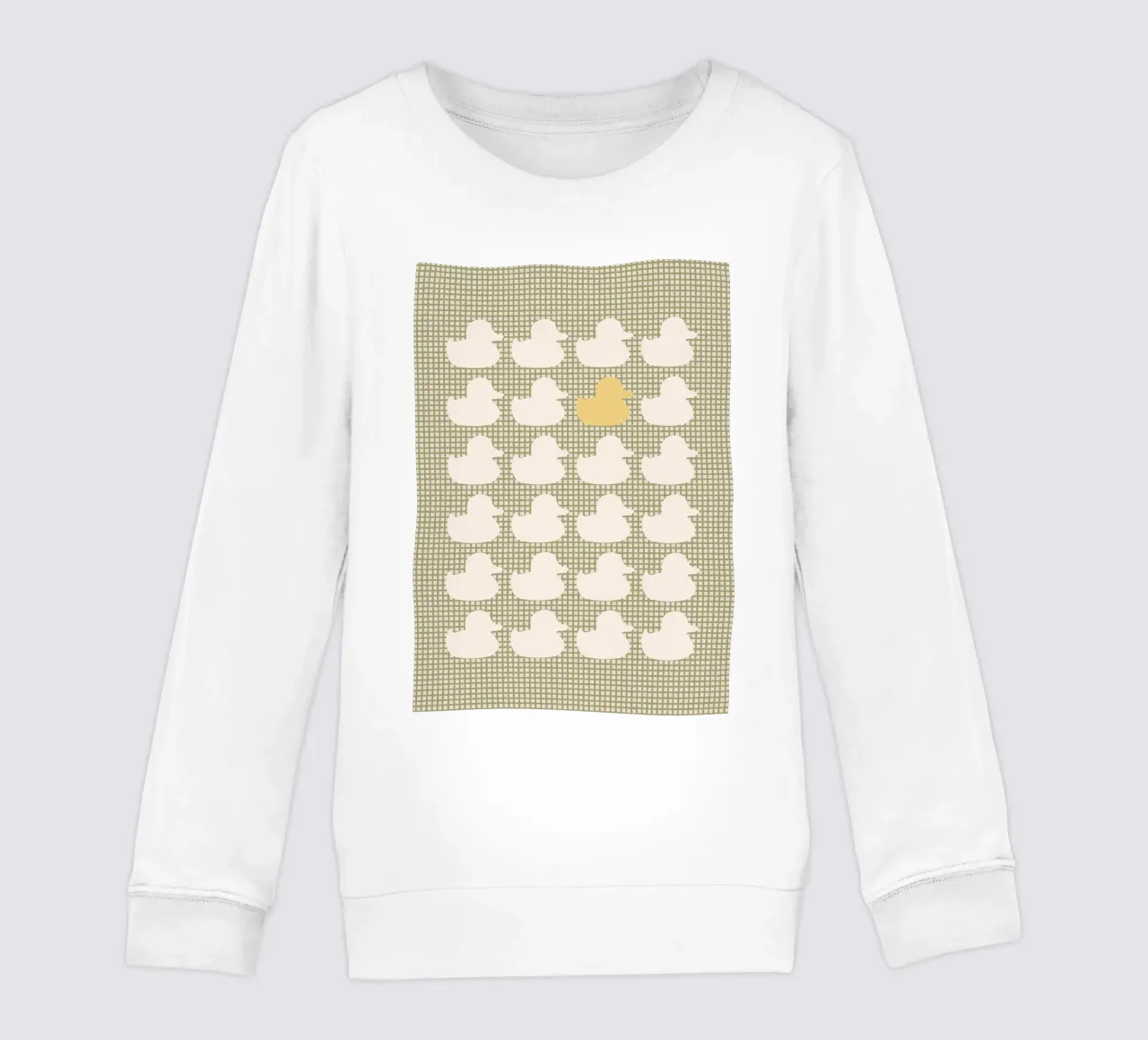 Modello di anatra con un'anatra d'oro felpa bambino da bazi