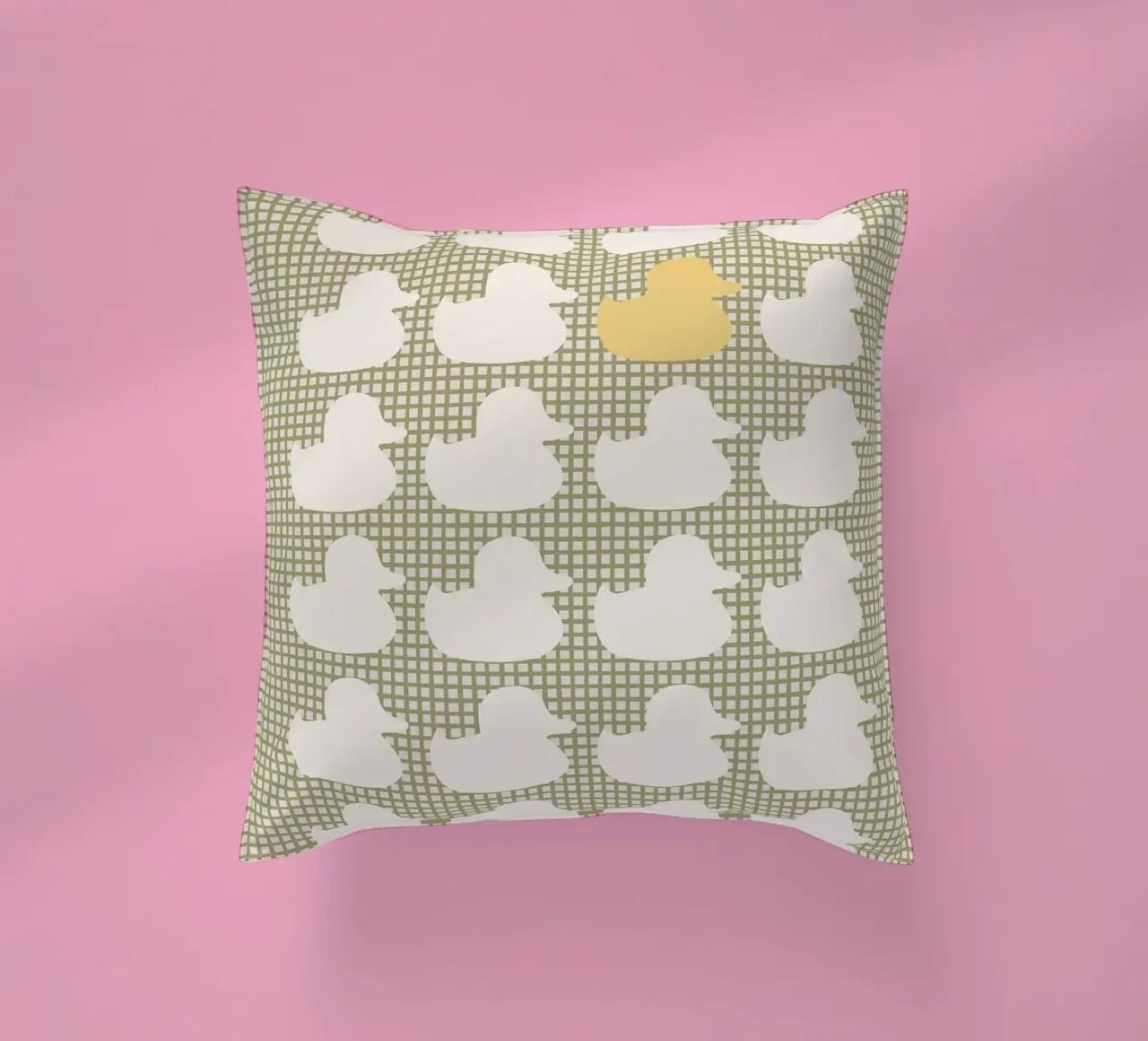 Modello di anatra con un'anatra d'oro cuscino da bazi