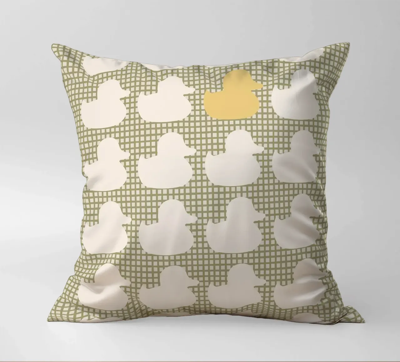 Modello di anatra con un'anatra d'oro cuscino da bazi