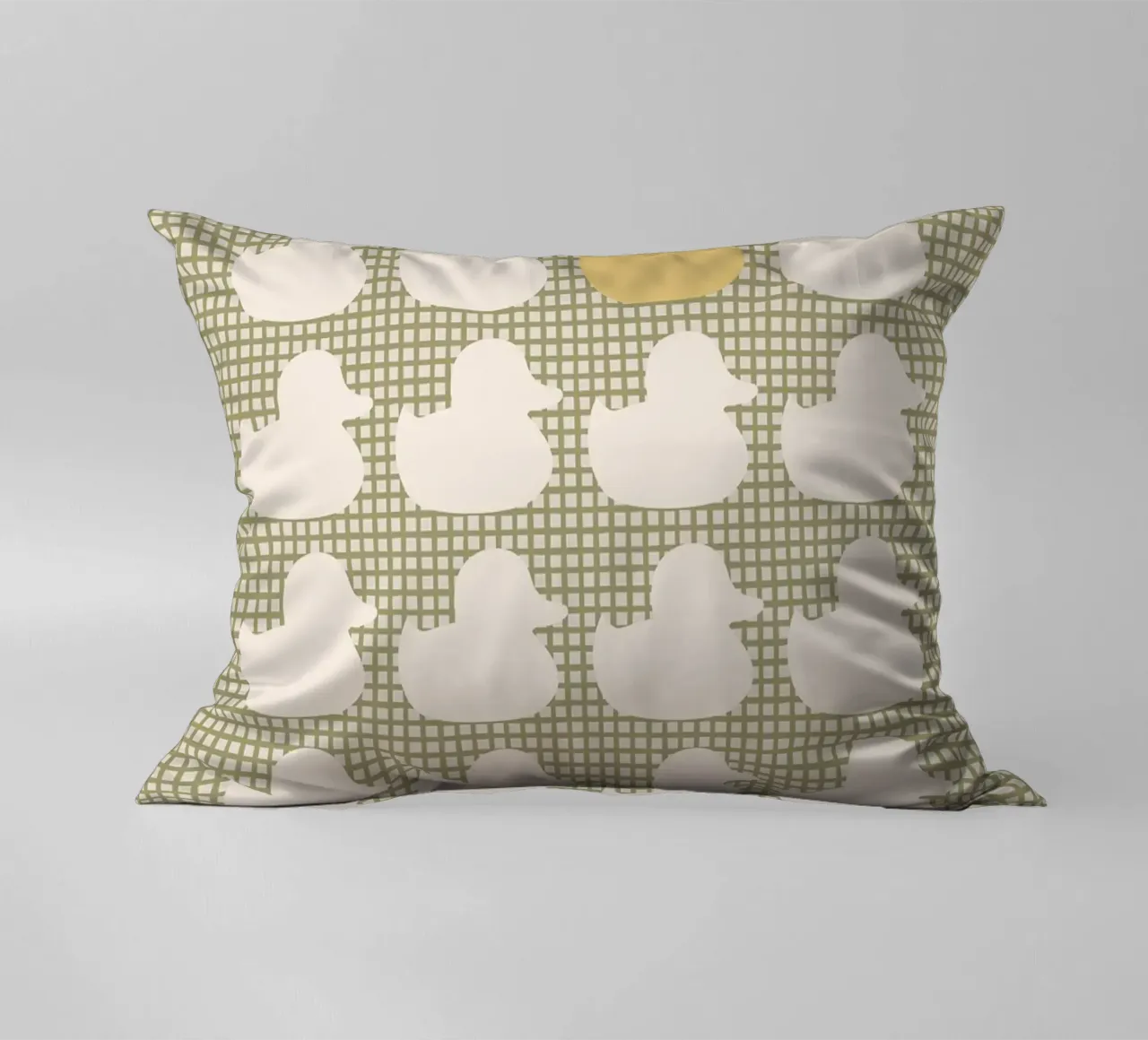 Modello di anatra con un'anatra d'oro cuscino da bazi