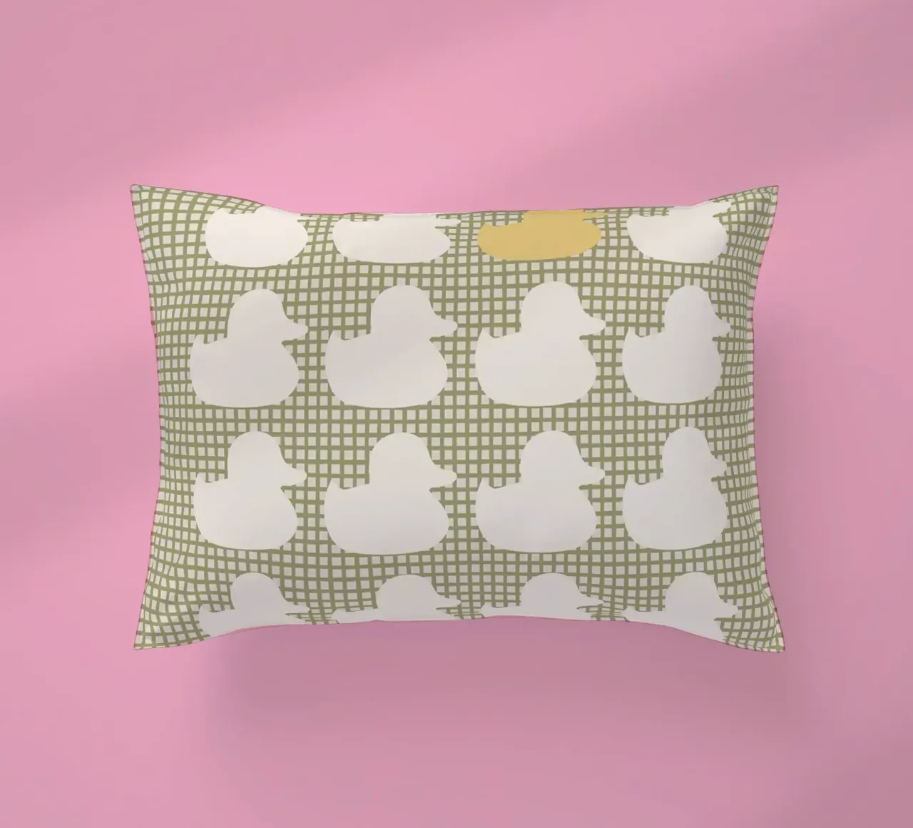 Modello di anatra con un'anatra d'oro cuscino da bazi