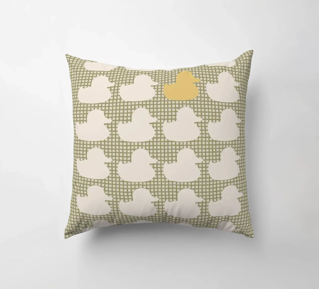 Modello di anatra con un'anatra d'oro cuscino da bazi