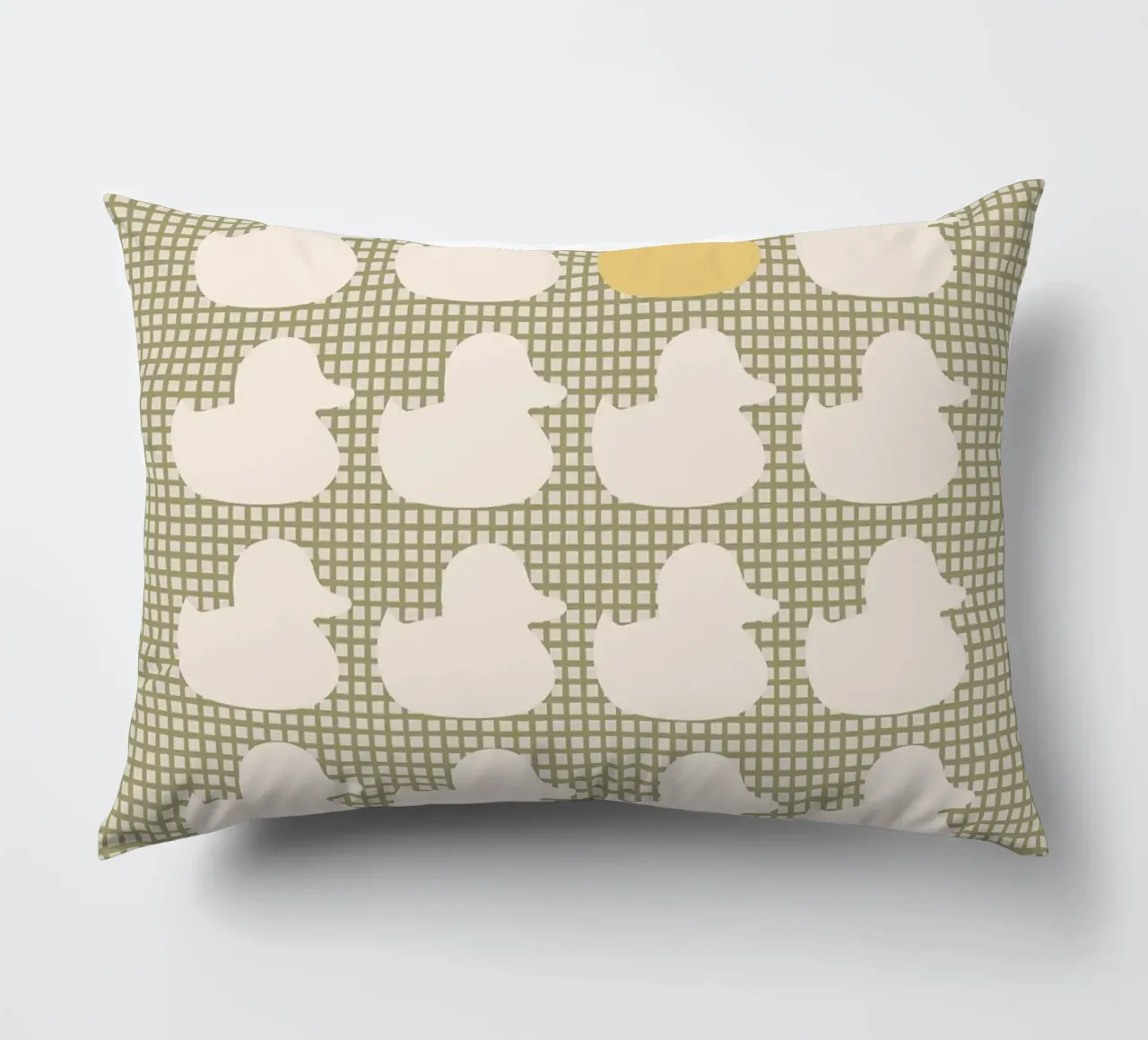 Modello di anatra con un'anatra d'oro cuscino da bazi