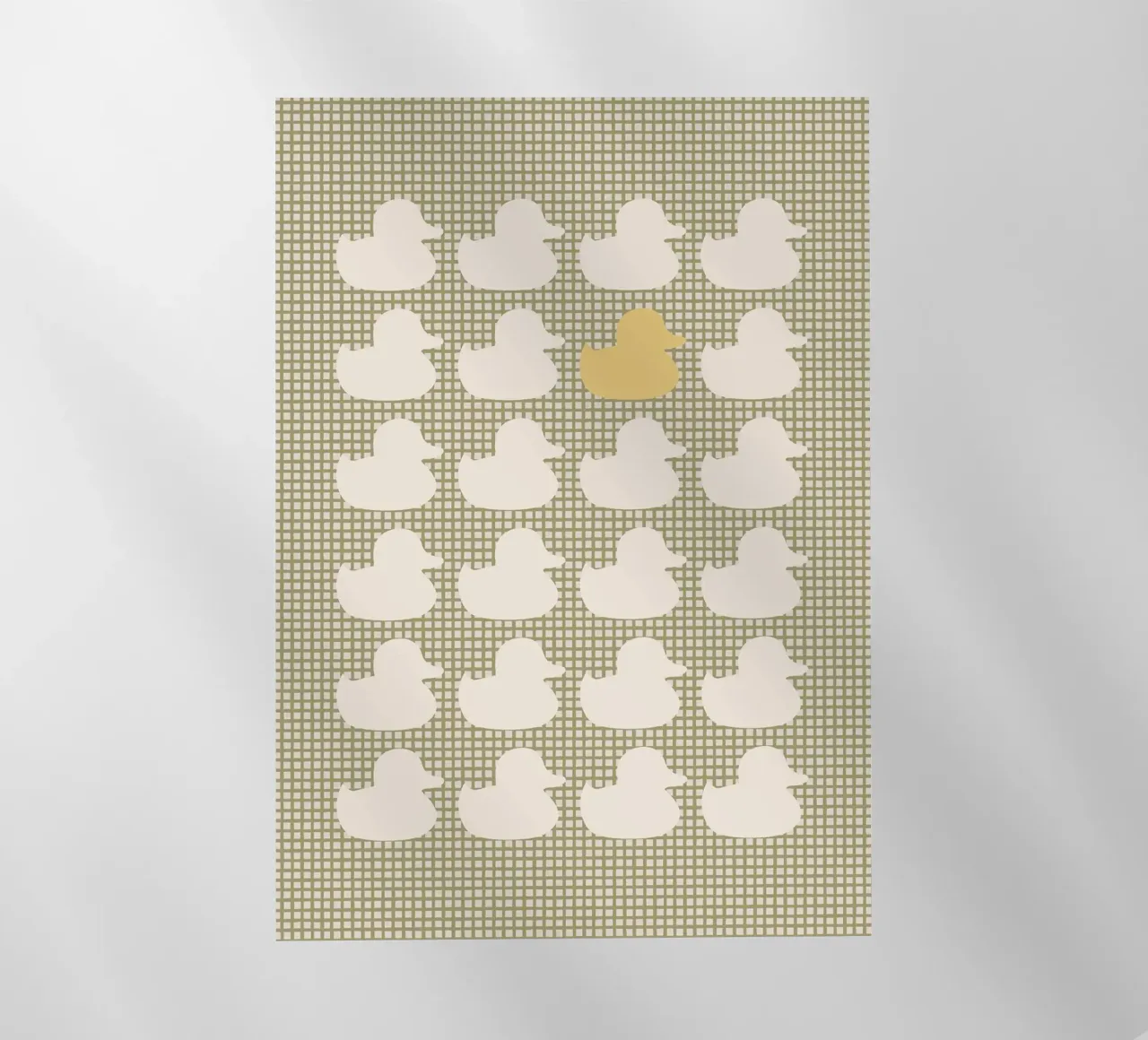 Modello di anatra con un'anatra d'oro pellicola backlit da bazi