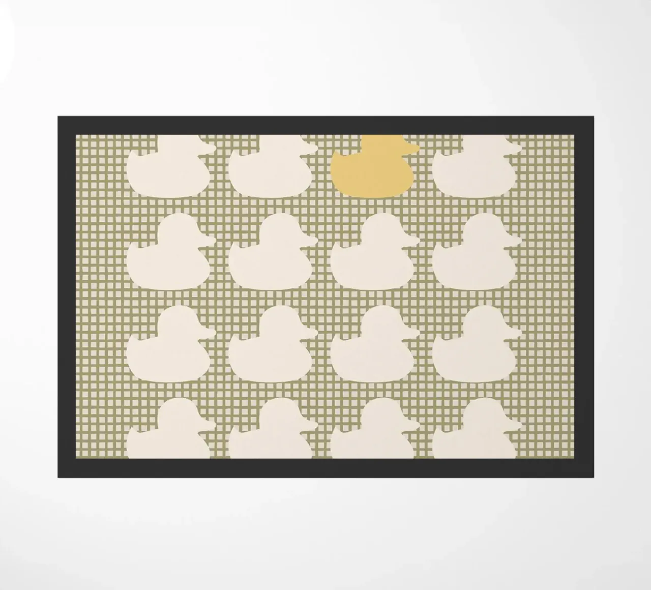 Modello di anatra con un'anatra d'oro zerbino da bazi