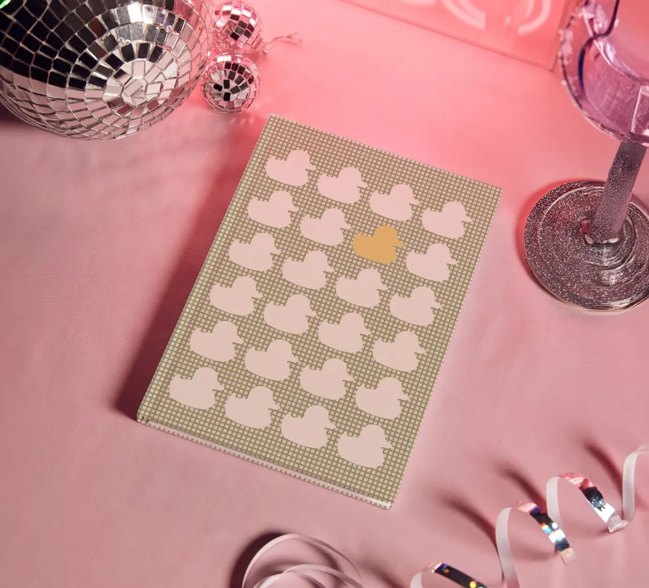 Duck Pattern with One Gold Duck notebook by bazi