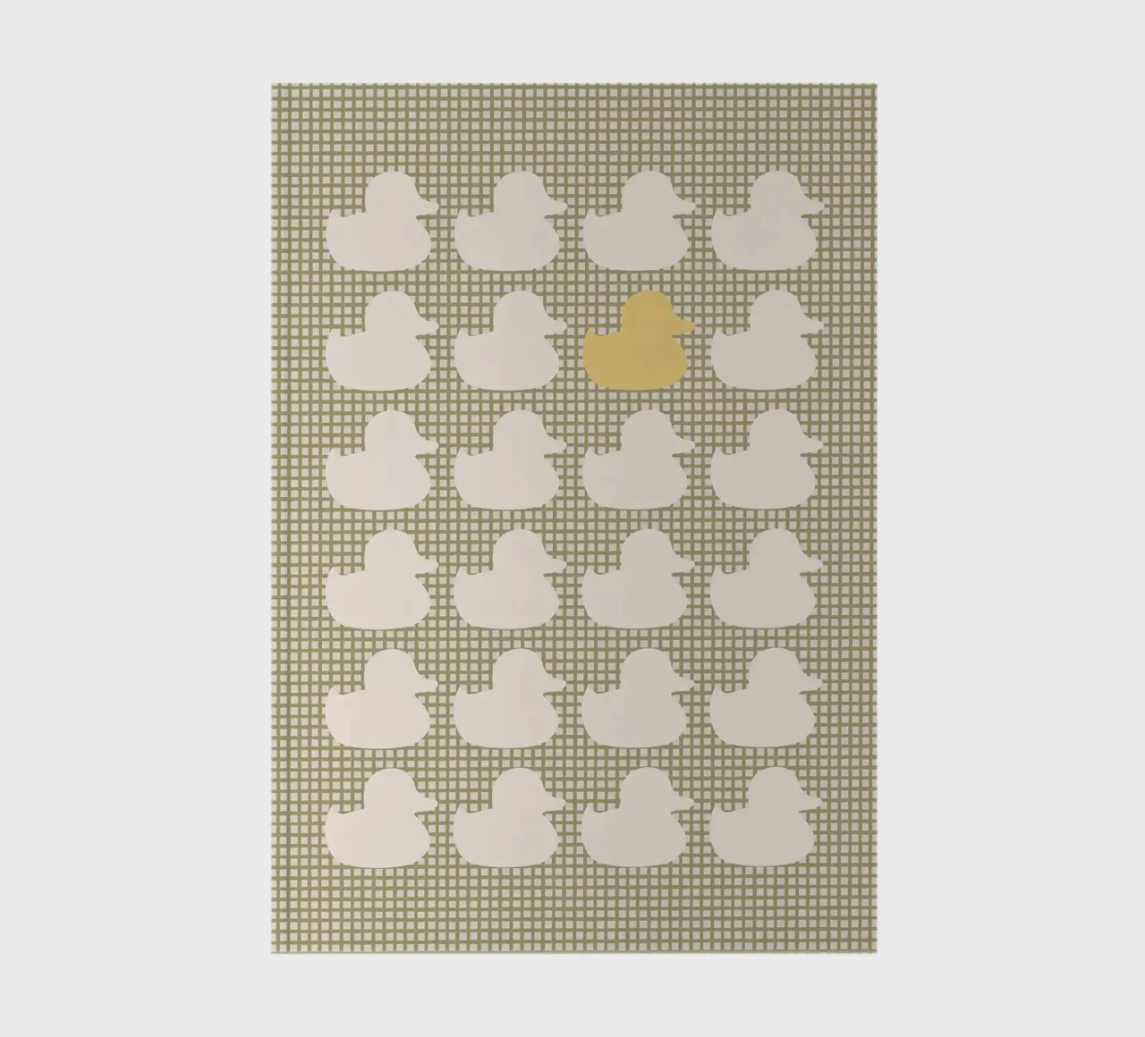Duck Pattern with One Gold Duck notebook by bazi