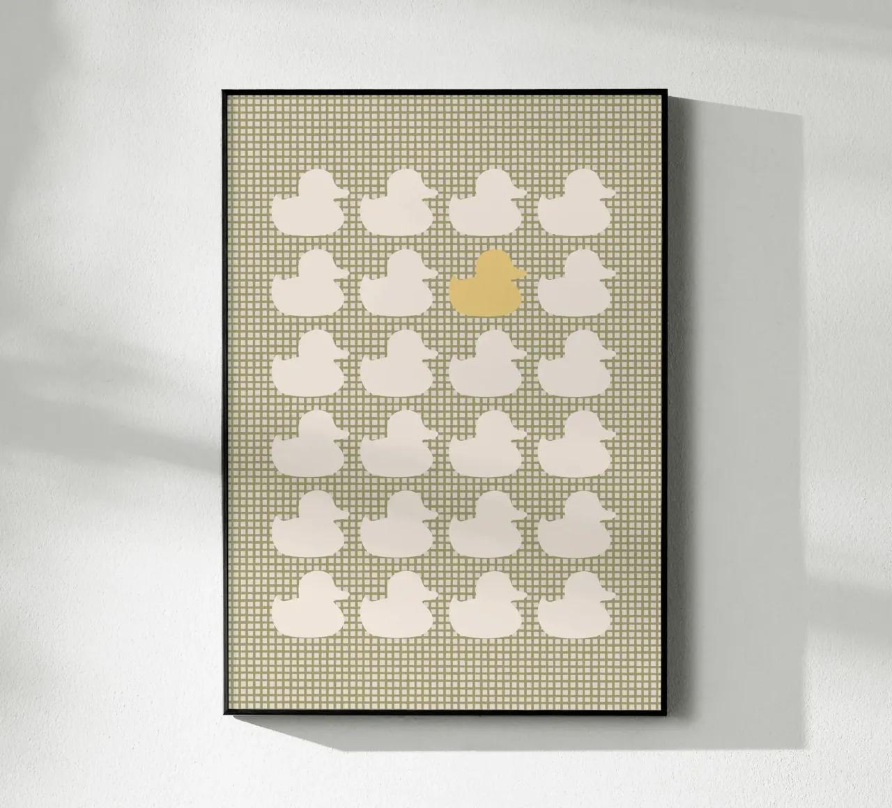 Modello di anatra con un'anatra d'oro plexiglass da bazi