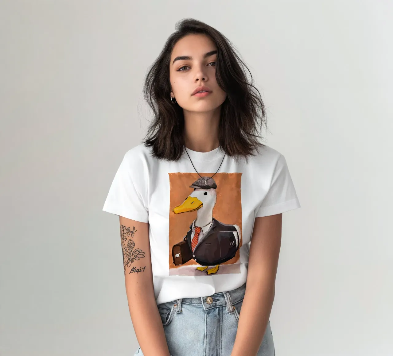 Anatra in abito t-shirt da bazi