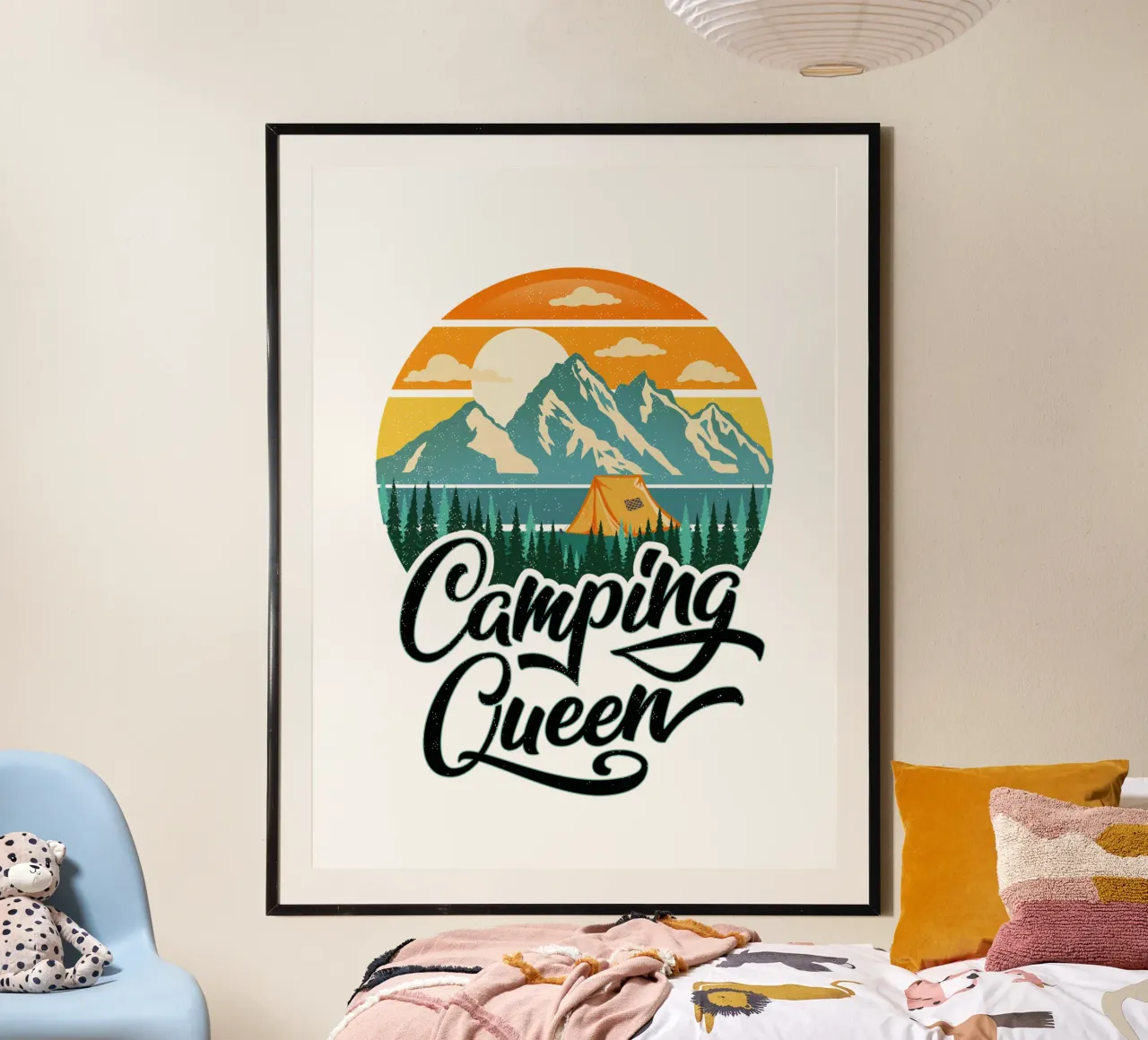 Campeggio Regina poster con telaio in plastica da CalliLetters
