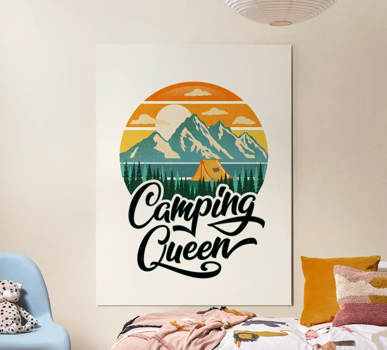 Campeggio Regina poster con telaio in plastica da CalliLetters