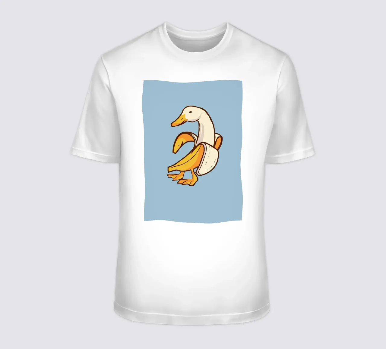 Anatra in una buccia di banana t-shirt da bazi