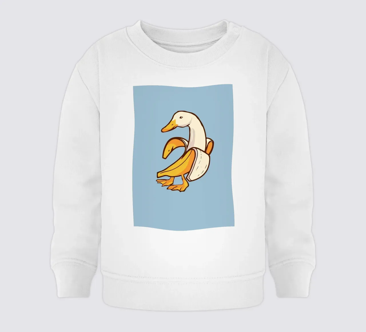 Anatra in una buccia di banana felpa neonato da bazi