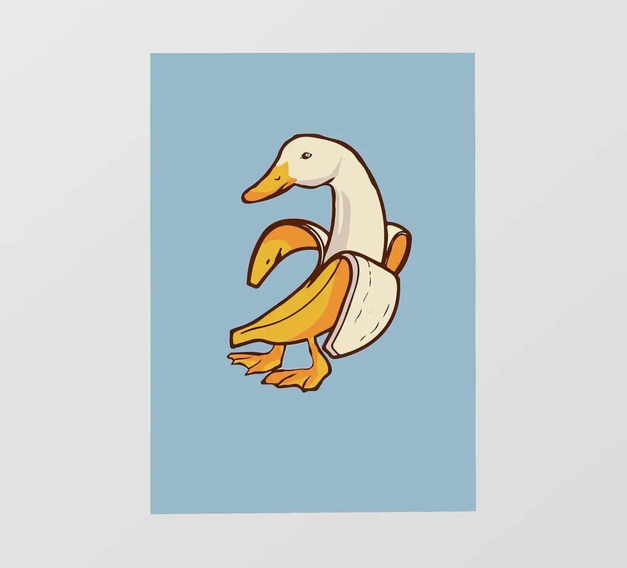 Anatra in una buccia di banana telo in pvc da bazi