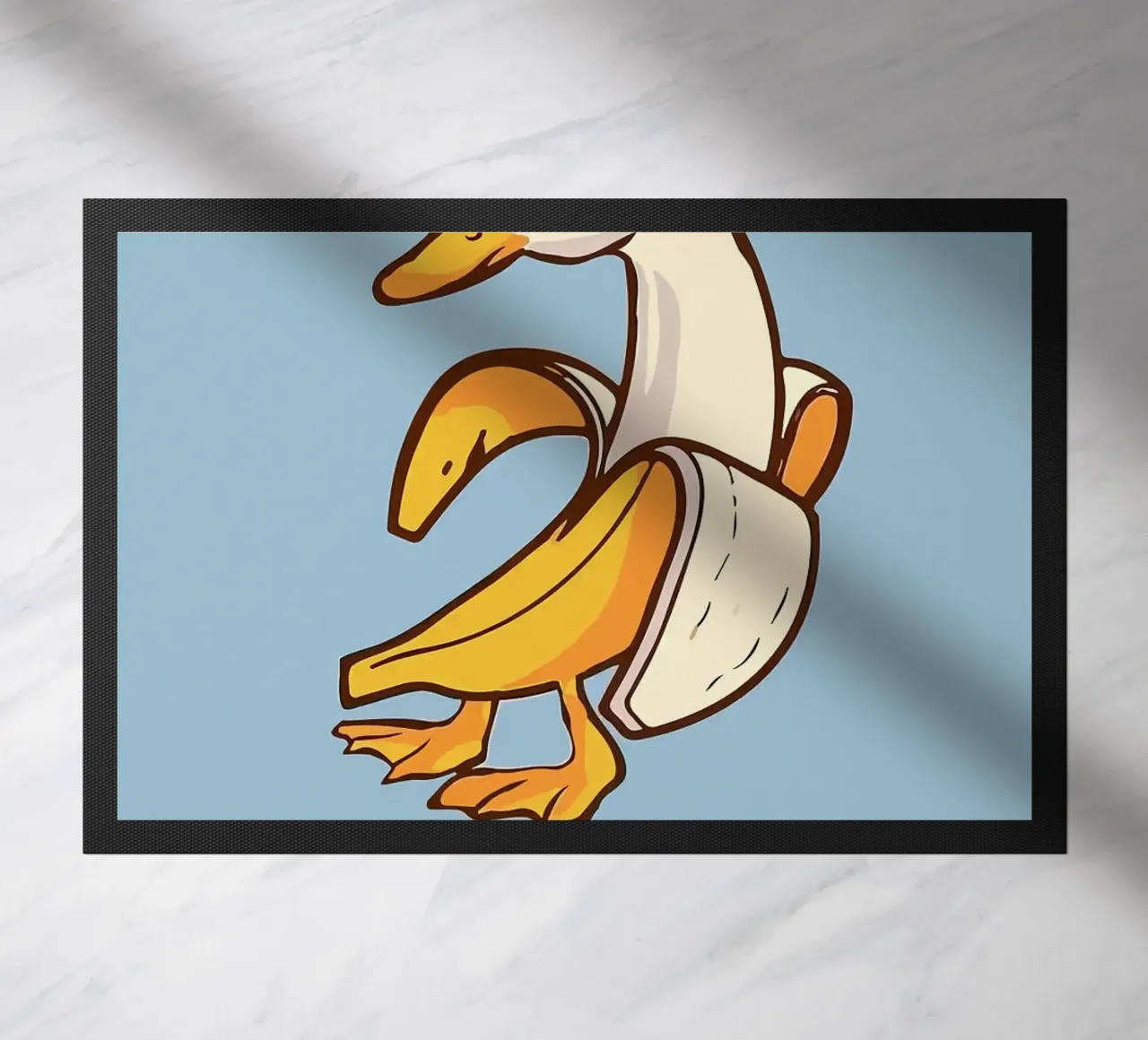 Anatra in una buccia di banana zerbino da bazi