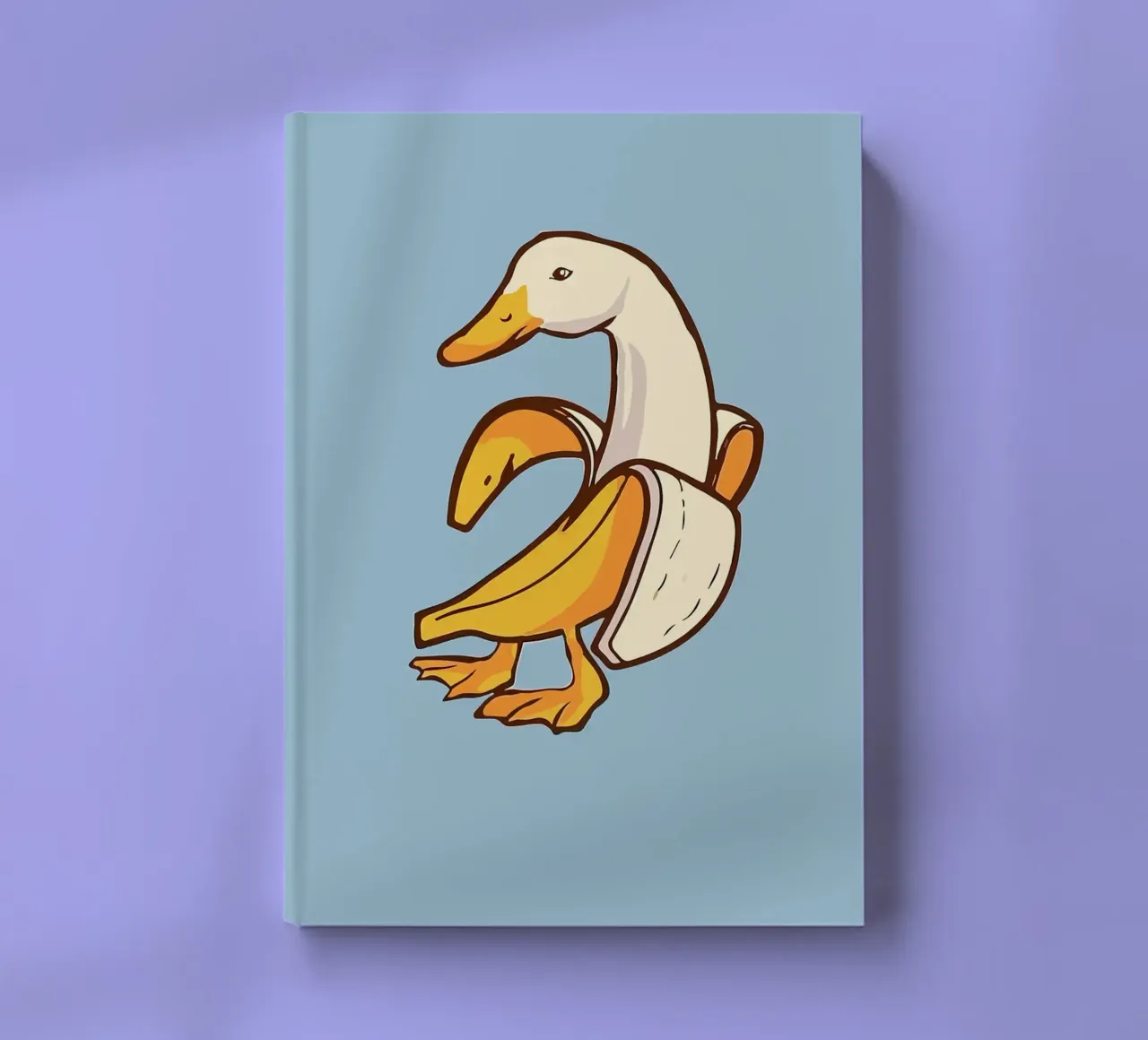 Ente in einer Bananenschale Notizbuch von bazi