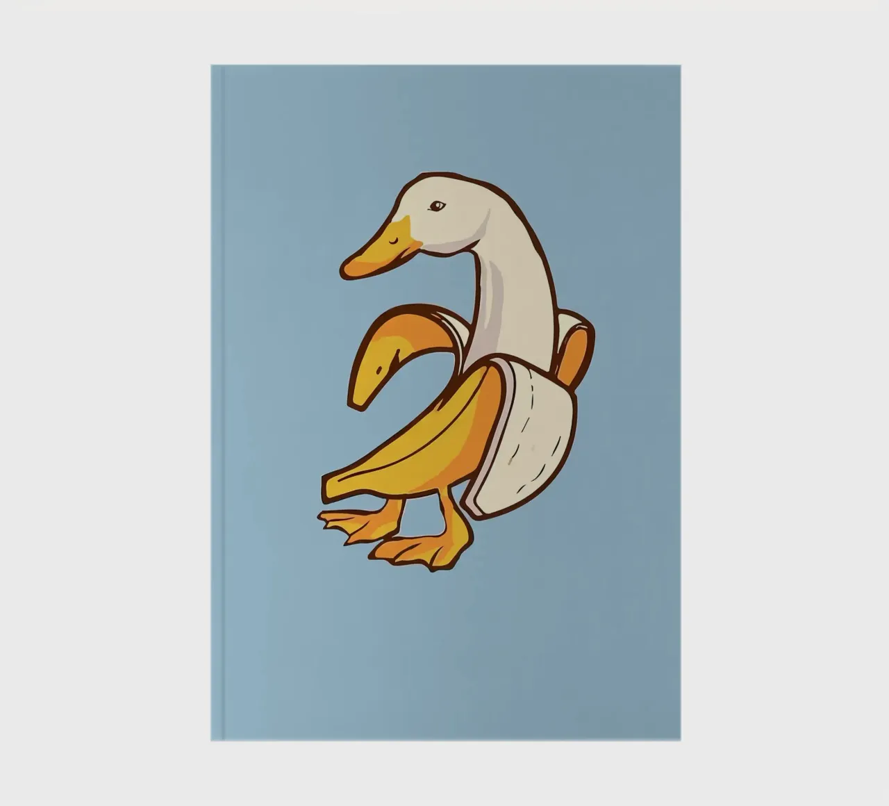 Ente in einer Bananenschale Notizbuch von bazi