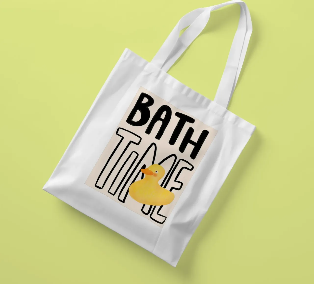 Il bagno con l'anatra di gomma borsa in juta da bazi