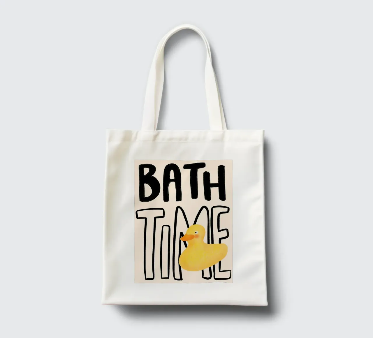Il bagno con l'anatra di gomma borsa in juta da bazi
