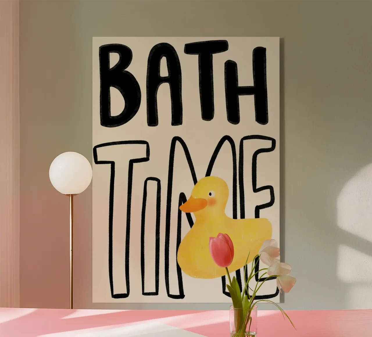 Il bagno con l'anatra di gomma plexiglass da bazi