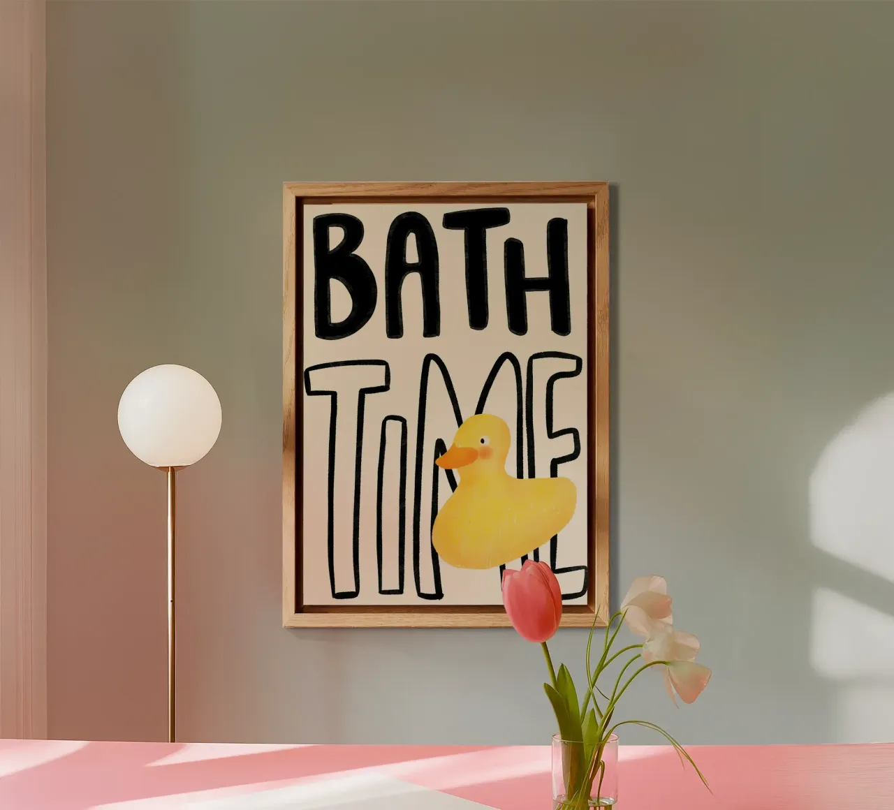 Il bagno con l'anatra di gomma alluminio dibond da bazi