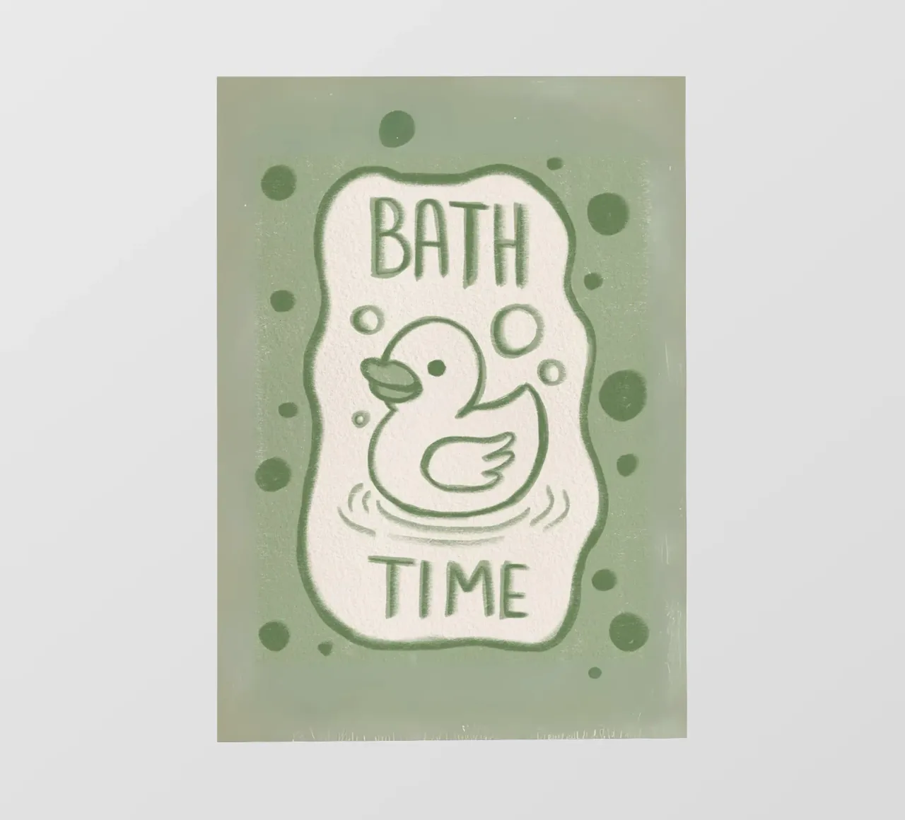 Illustrazione di un'anatra che fa il bagno telo in pvc da bazi