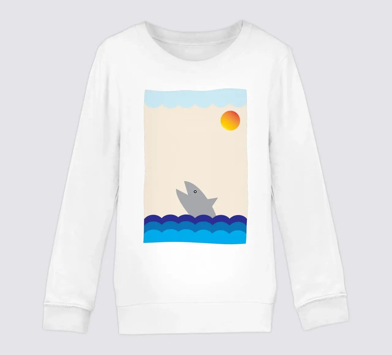 squalo nel mare felpa bambino da boeboe