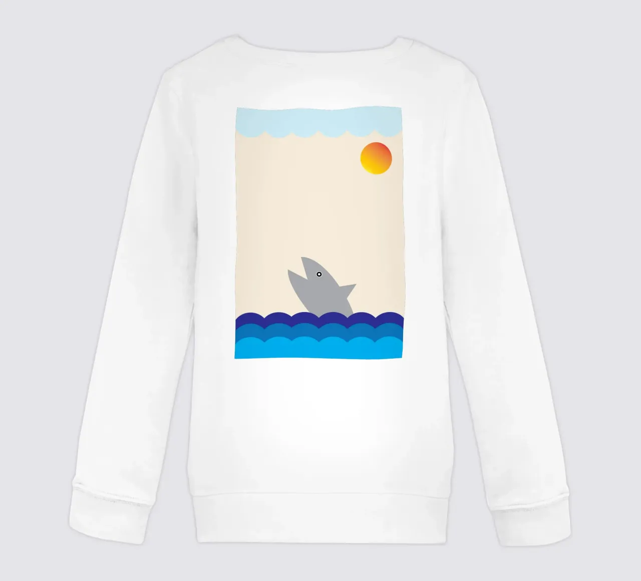 squalo nel mare felpa bambino da boeboe