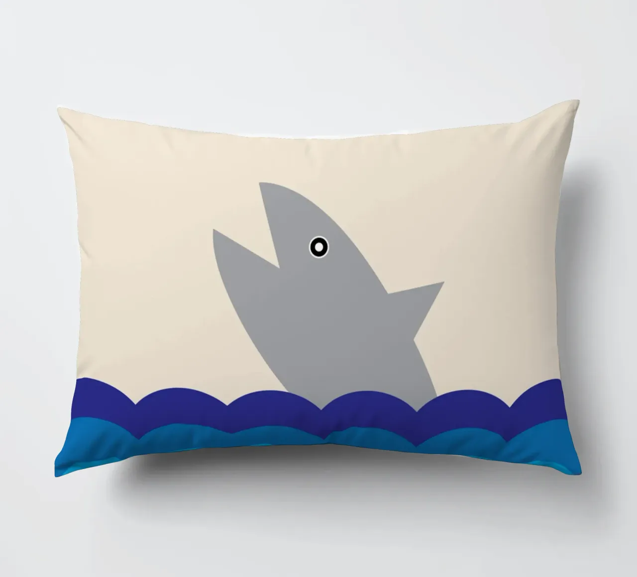 squalo nel mare cuscino da boeboe