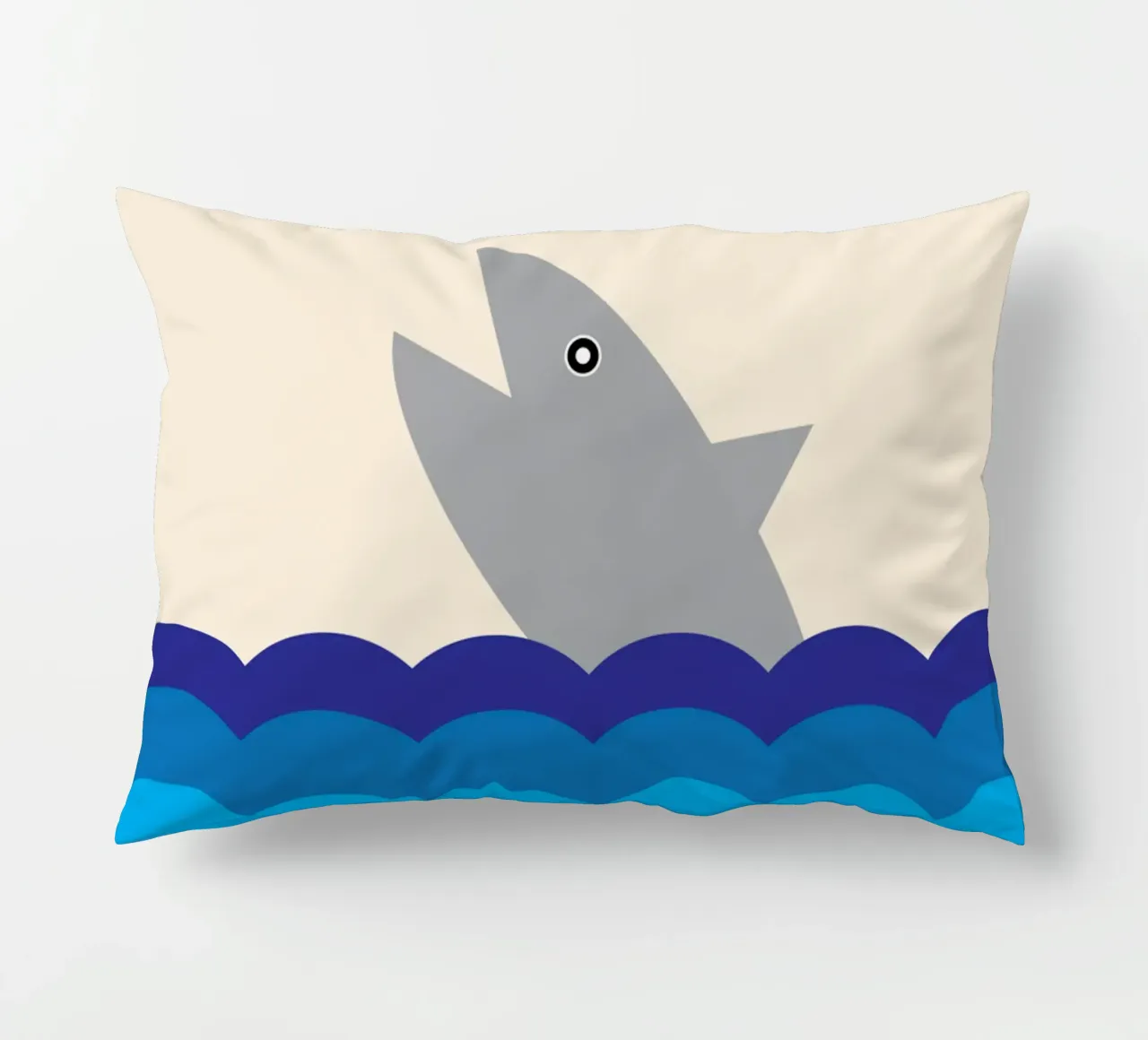 squalo nel mare cuscino da boeboe
