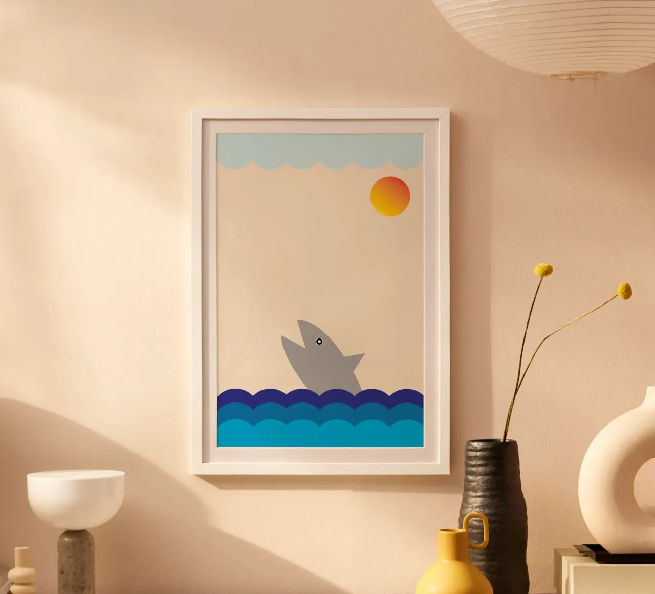 squalo nel mare carta hahnemühle da boeboe