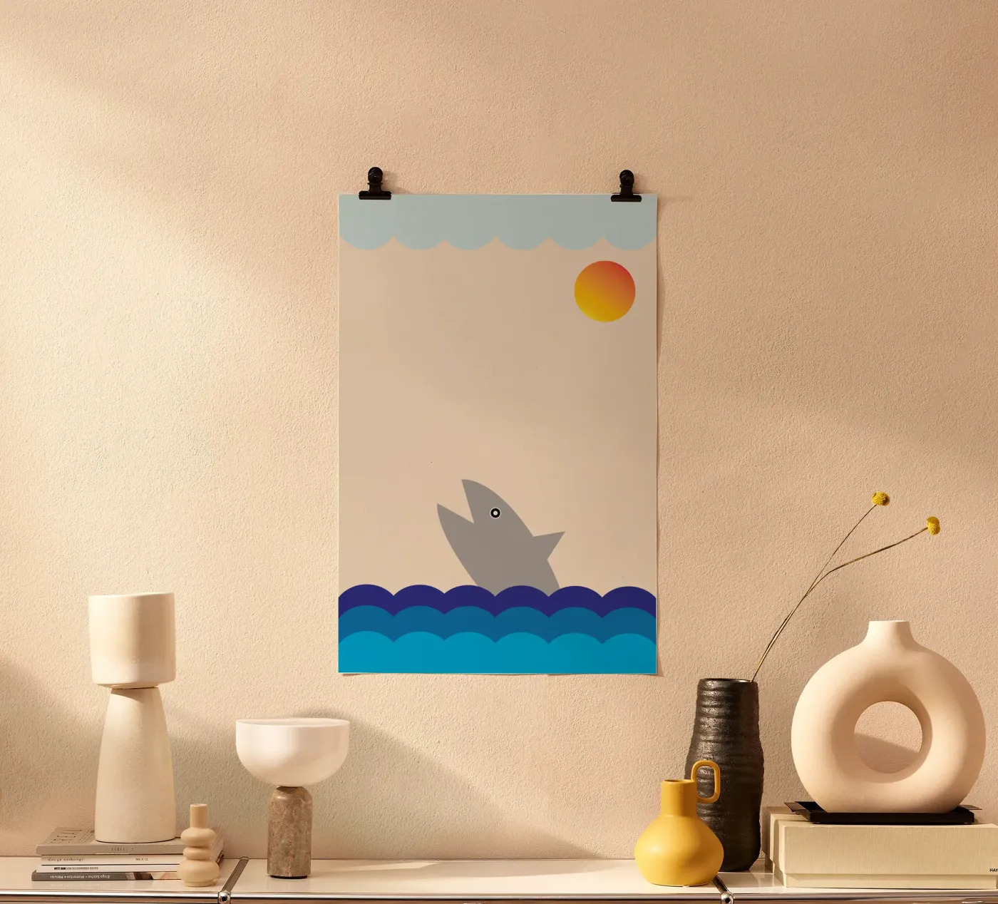 squalo nel mare poster da boeboe