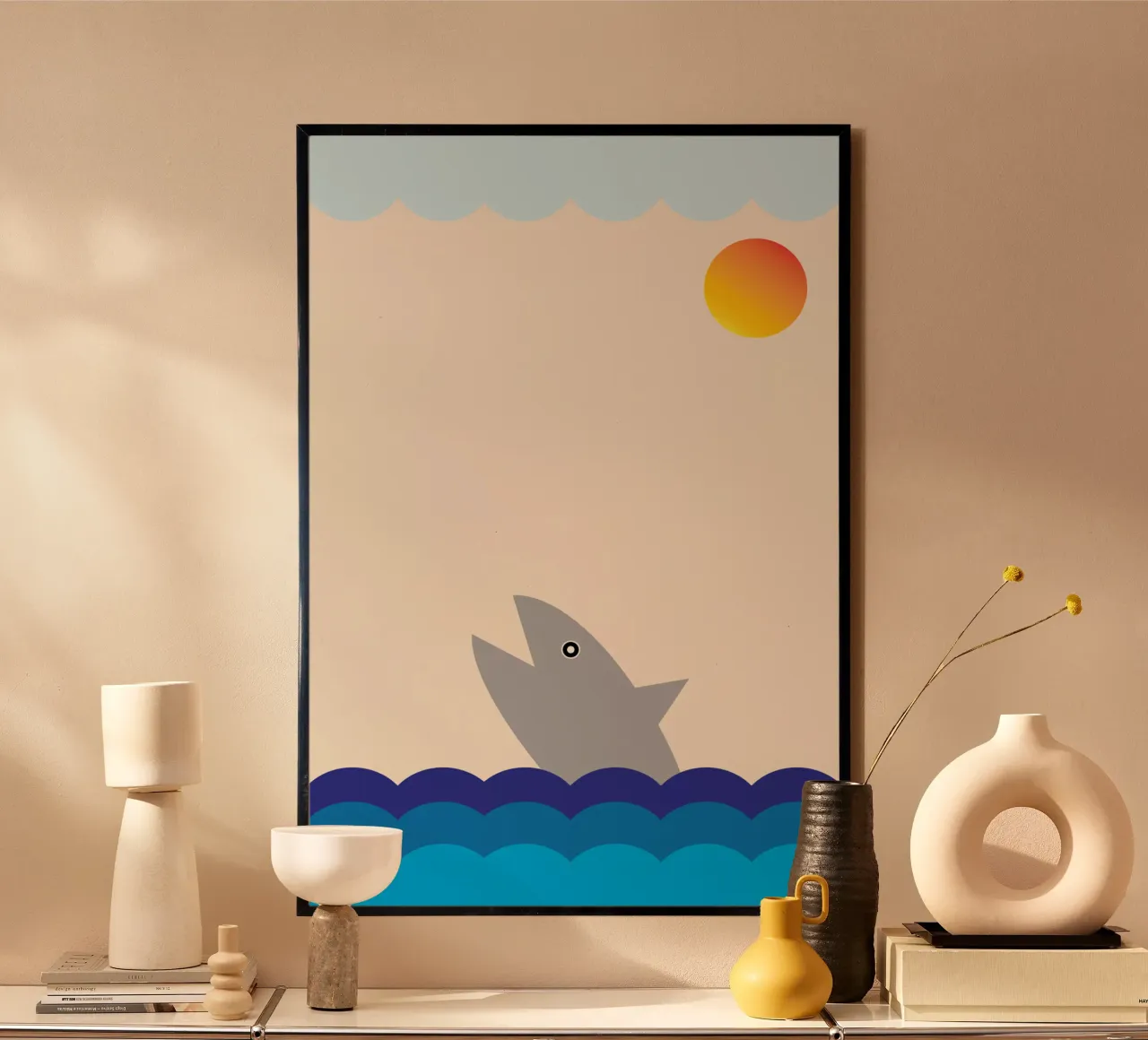 squalo nel mare carta hahnemühle da boeboe