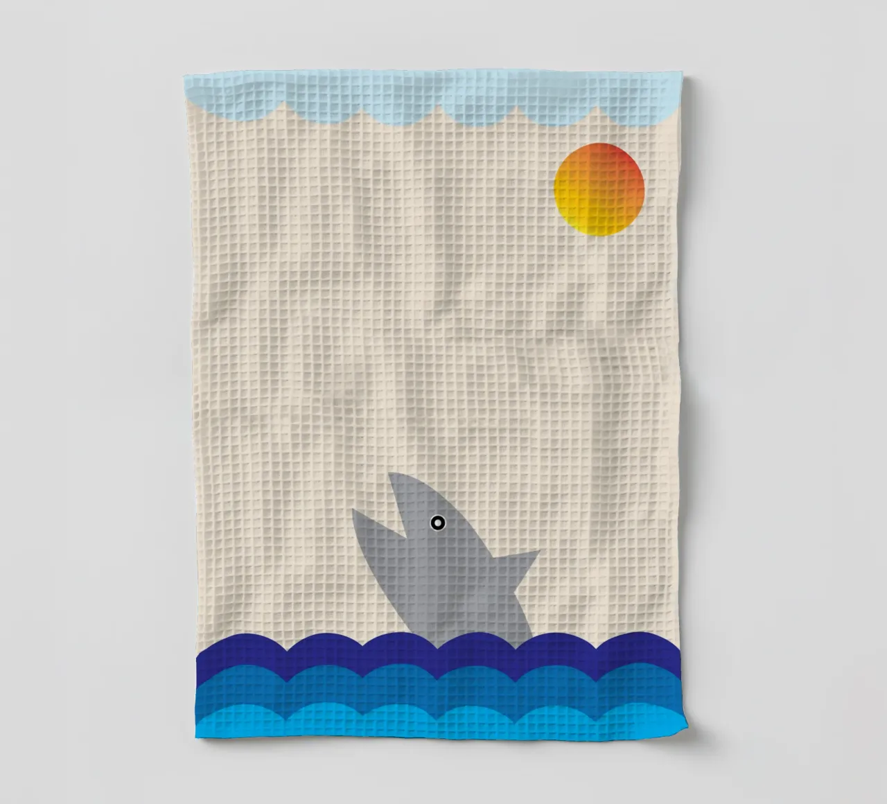 requin dans la mer torchon de boeboe
