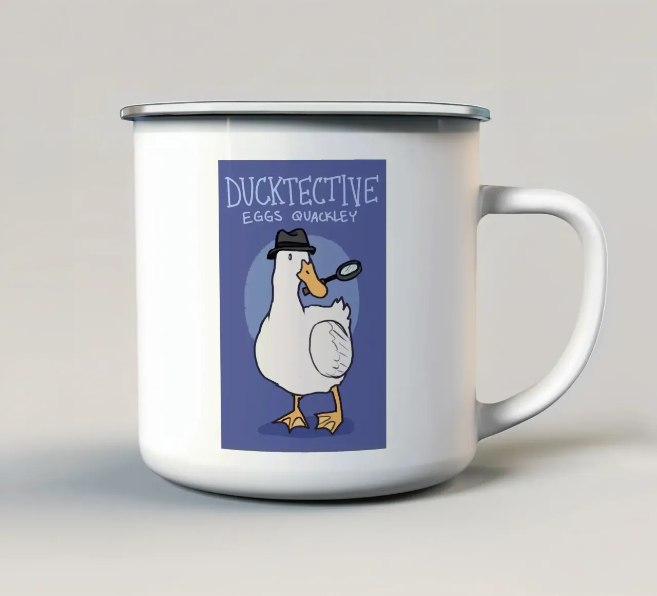 Uova Anatraie Quackley tazza in smalto da bazi