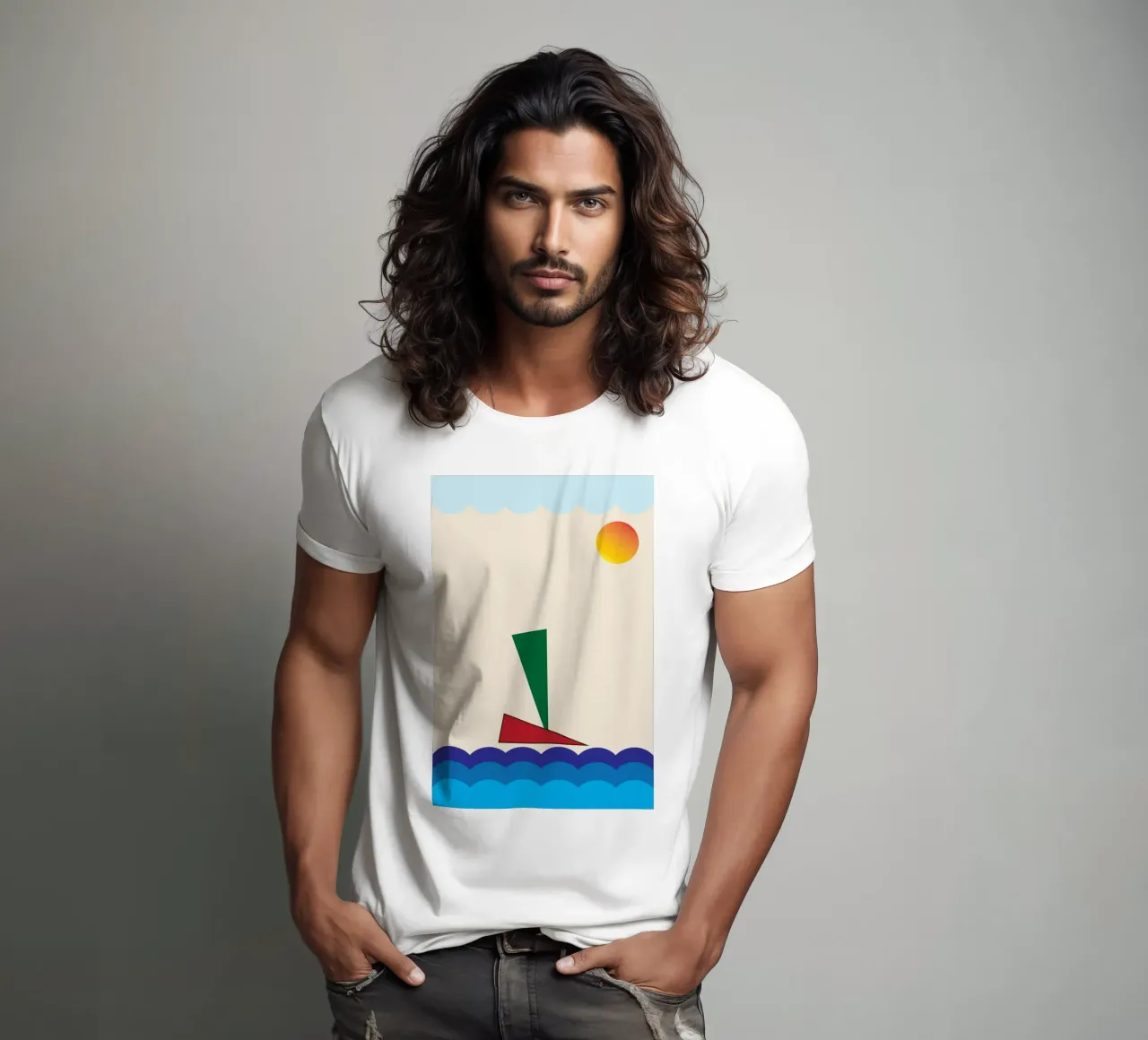 nave sull'oceano t-shirt da boeboe