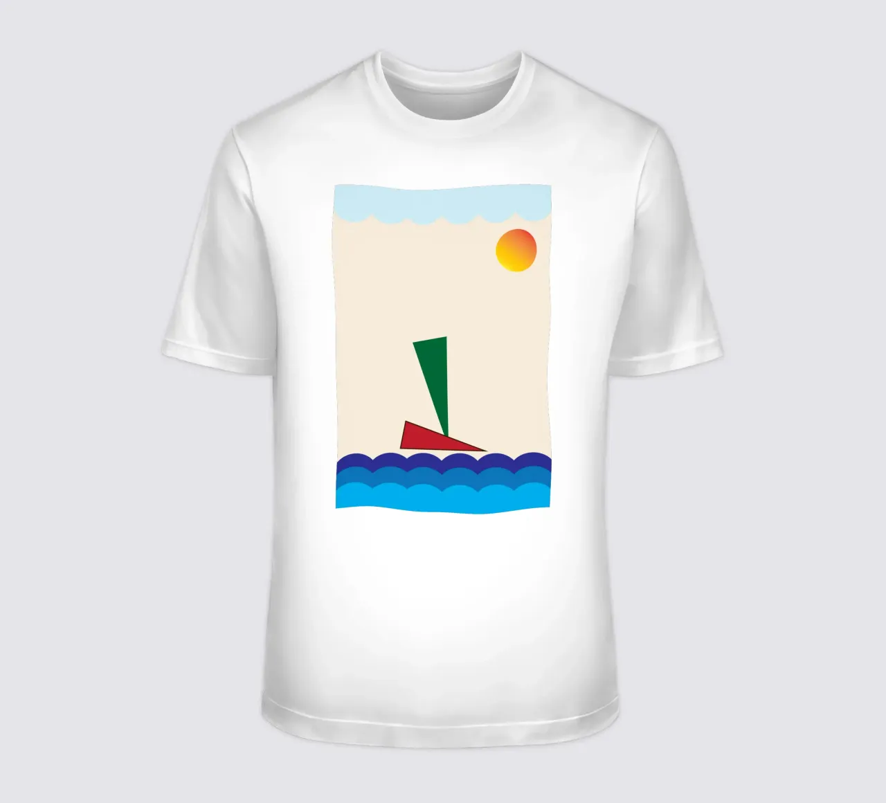 nave sull'oceano t-shirt da boeboe